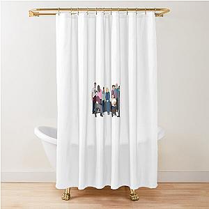 Parks and recreation cast cartoon  Shower Curtain