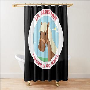 Retro Parks And Recreation Li'L Sebastian Shower Curtain