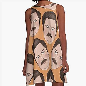 Ron Swanson Parks and Recreation  A-Line Dress