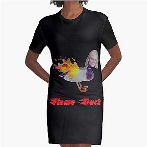 Parks and Recreation Flame Duck   	 Graphic T-Shirt Dress