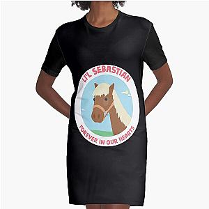 Retro Parks And Recreation Li'L Sebastian Graphic T-Shirt Dress