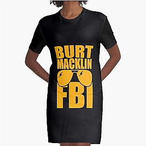 Funny Gift For Parks And Recreation Burt Macklin Fbi - Parks And Recreation Graphic T-Shirt Dress