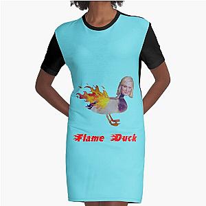 Parks and Recreation Flame Duck Graphic T-Shirt Dress