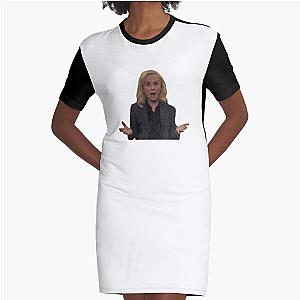 Surprised Leslie Knope Parks and Recreation  Graphic T-Shirt Dress