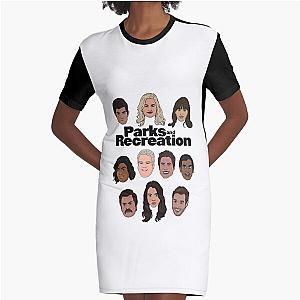 Parks and Recreation Crew Graphic T-Shirt Dress