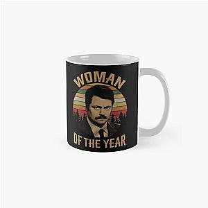 Woman of The Year Vintage Retro  Ron Swanson Parks and Recreation Classic Mug