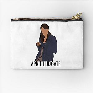 April Ludgate Drawing - Parks and Recreation  Zipper Pouch