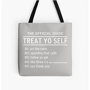 Parks and Recreation - TREAT YO SELF All Over Print Tote Bag