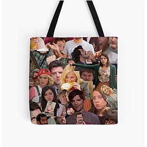 Parks and Recreation collage All Over Print Tote Bag