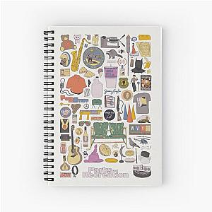 Pawnee Life - Parks and Rec Item Collage  Spiral Notebook