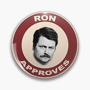 Ron Approves - Parks and Recreation Pin