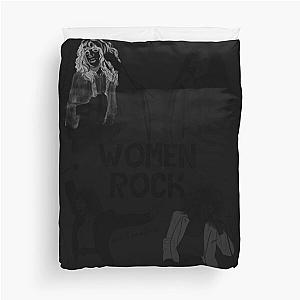 Women Rock - Pat Benatar Duvet Cover