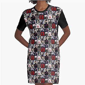 Pat Benatar Album Covers V-Neck Graphic T-Shirt Dress