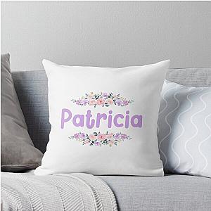Purple Flower Decorative Name Label Pillow