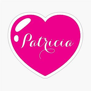 Patricia Name with Pink Heart Sticker