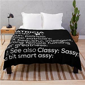 Patricia Name Definition Throw Blanket
