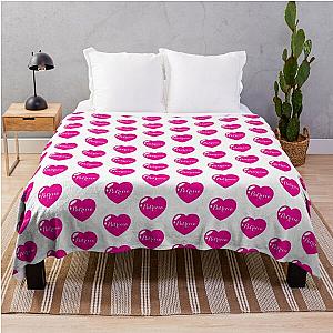 Patricia Name Pink Heart Throw Blanket