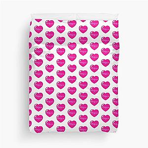 Patricia Name Pink Heart Duvet Cover