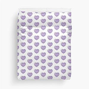 Patricia Name Purple Heart Duvet Cover