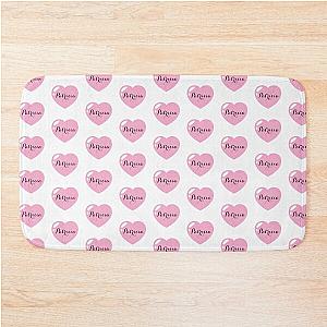 Patricia Name Pink Heart Bath Mat