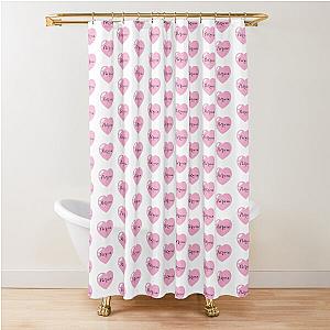 Patricia Name Pink Heart Shower Curtain