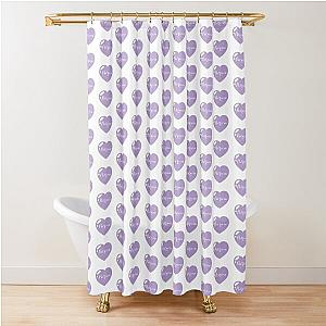 Patricia Purple Heart Shower Curtain