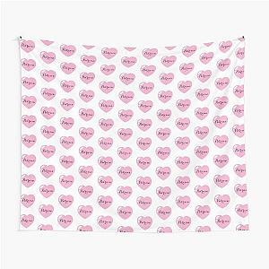 Patricia Name Pink Heart Tapestry