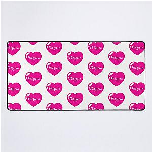 Patricia Name Pink Heart Desk Mat