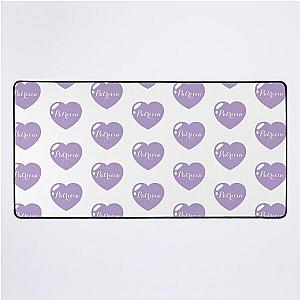 Patricia Name Purple Heart Desk Mat