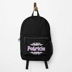 Purple Patent Leather Name Label Backpack