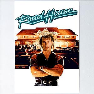 Roadhouse Patrick Swayze Retro 80's Movie Poster