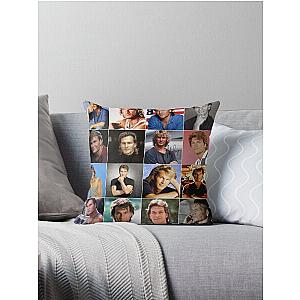 Patrick Swayze Photo Collage Throw Pillow