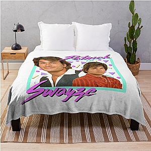 80s Patrick Swayze Throw Blanket