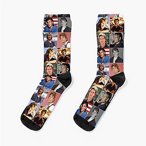 Patrick Swayze Photo Collage Socks