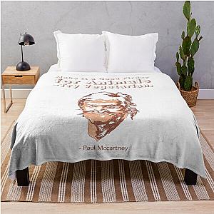 Paul McCartney Vegan Quotes Throw Blanket