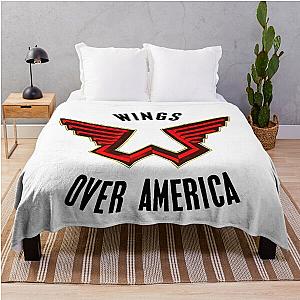 Vintage 1976 Paul McCartney Wings Tour Band Rock Throw Blanket