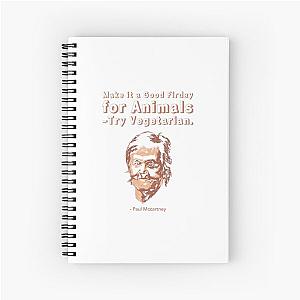 Paul McCartney Vegan Quotes Spiral Notebook