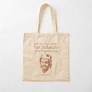 Paul McCartney Vegan Quotes Cotton Tote Bag