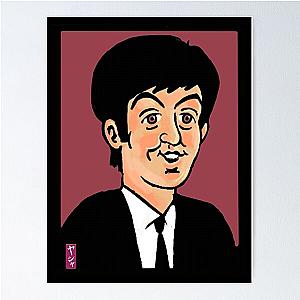 Portrait of Paul McCartney Cartoon Poster
