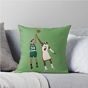 Paul Pierce Clutch Shot Over LeBron Throw Pillow
