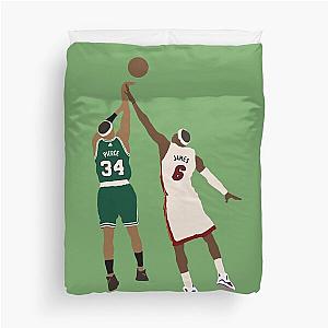 Paul Pierce Clutch Shot over LeBron Duvet Cover
