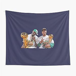 Kevin Garnett and Paul Pierce Tapestry

I'm not seeing any weird characters that need to be removed in the title. It looks clean as is.