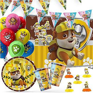 Paw Patrol Rubble Theme Birthday Party Supplies Decorations