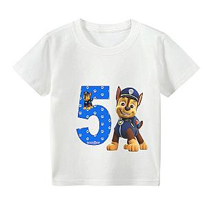 Paw Patrol Chase Dog Number Tops Children T Shirt