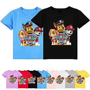 Paw Patrol Cartoon Dogs Chase Skye Marshall Summer T Shirts for Kids