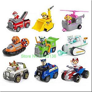 Paw Patrol Dogs Cartoon Characters Cars Model Toys