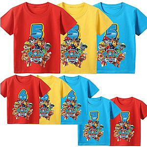 Paw Patrol Dogs Number Children T-shirt