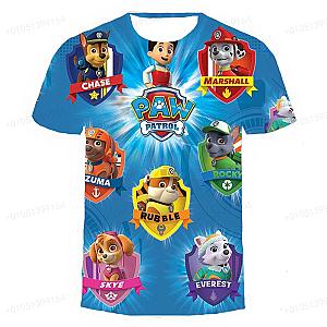 Paw Patrol Characters 3d Print Children T-shirt