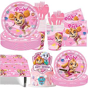 PAW Patrol Pink Skye Dog Theme Birthday Party Decoration