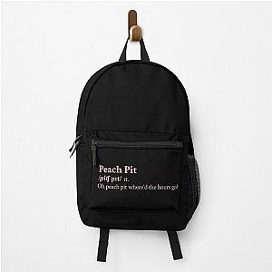 Peach Pit Aesthetic Quote Indie Rock Band Lyrics Black Backpack